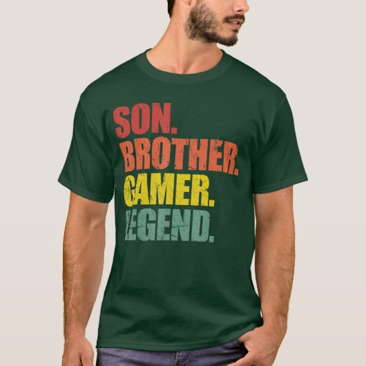 Son Brother Gamer Legend girl Tシャツ (正面)