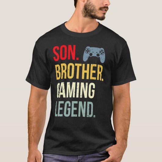 Son Brother Gamingビデオゲーマー Tシャツ (正面)