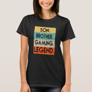 Son Brother Gamingレジェンドゲーマー10代のズ Tシャツ