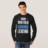 Son Brother Gaming Legendビデオゲーマーユーモア Tシャツ (正面フル)