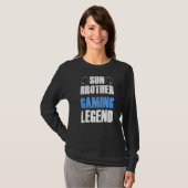 Son Brother Gaming Legendビデオゲーマーユーモア Tシャツ (正面フル)