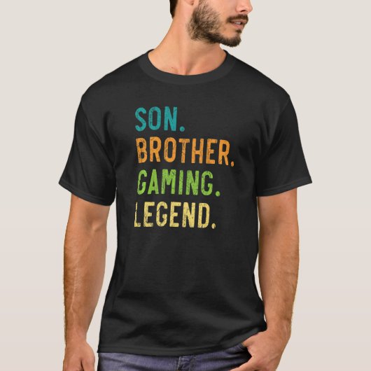 Son Brother Gaming Legend Best Bro Ever Brotherhoo Tシャツ (正面)