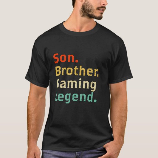 Son Brother Gaming Legend Gamer Gives For Boy(息子の兄 Tシャツ (正面)
