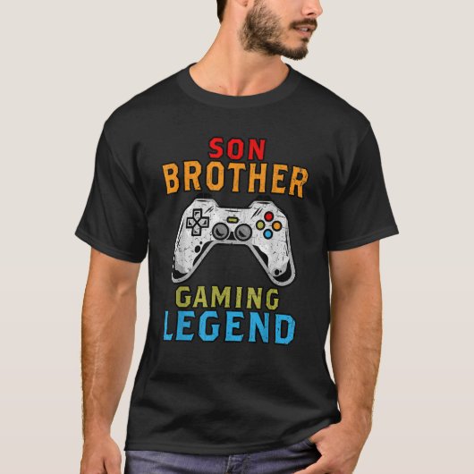 Son Brother Gaming Legend Gamer Gives For Boy(息子の兄 Tシャツ (正面)