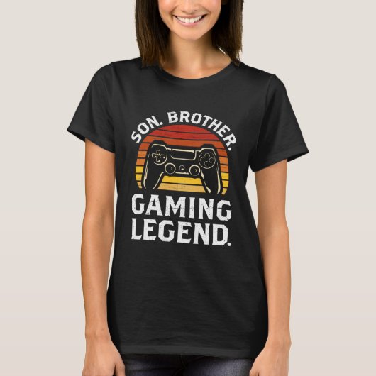 Son Brother Gaming Legend Teenage Boy Gaming Tシャツ (正面)
