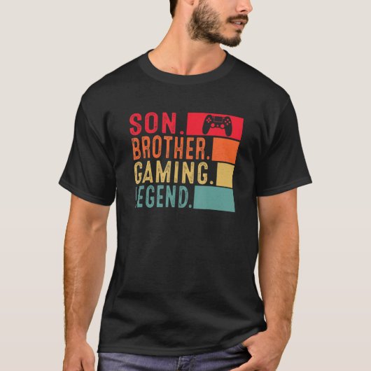 Son Brother Gaming Legend Video Gamer For Boys Ki Tシャツ (正面)