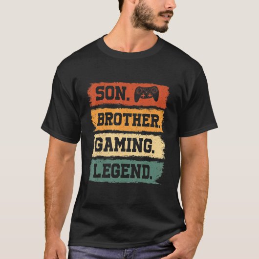 Son Brother Gaming Legend Video Gamer For Boys Ki Tシャツ (正面)
