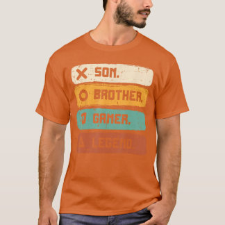Son Brother Video Gamer Legend Gaming Men Boys een Tシャツ
