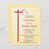 Son Cross Dove金ゴールド線の確認 招待状 (正面/裏面)