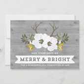 Son & Daughter in Lawクリスマスカー素朴ド シーズンカード (正面)