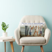 Son & Daughter Personalized Throw Pillow Gift ランバークッション (椅子)