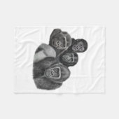Son Gorilla Blanket By AGE. Gorilla Life GL/TFW フリースブランケット (正面(横))