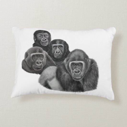 Son Gorilla Cushion By AGE. Gorilla Life アクセントクッション (裏面)