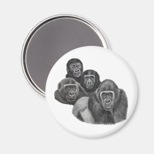 Son Gorilla Magnet By AGE. Gorilla Life マグネット (正面/裏面)