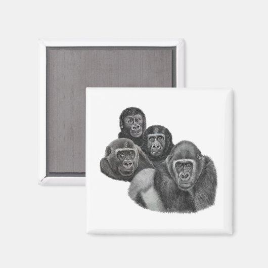 Son Gorilla Magnet By AGE. Gorilla Life マグネット (正面/裏面)