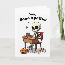 Son Halloween Funny Skeleton Bone-Apetite Candy カード