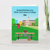Son Happy Birthday Away at College カード (正面)