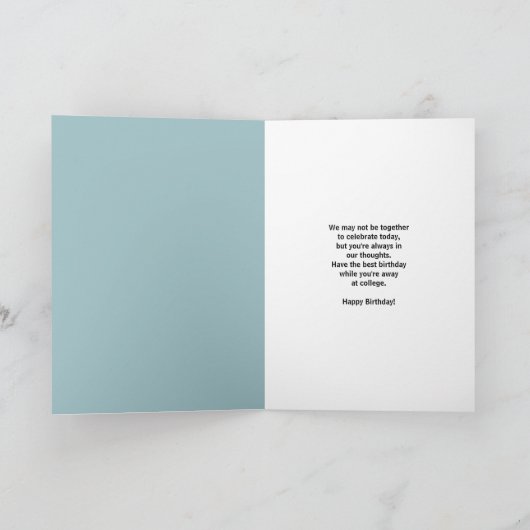 Son Happy Birthday College Dorm Celebration カード (内部)