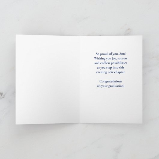 Son High School Graduation Name Year カード (内部)
