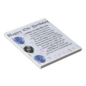 Son in Law詩 – 40th Birthdayデザイン ノートパッド (アングル)