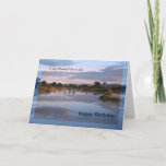 Son-in-Law、レイクat dawn誕生日カード カード<br><div class="desc">雲が水面に反射する夜明けの湖の美しいビューフォト。誰か素晴らしにハッピーバースデーを望む方法。著作権Norma Cornes。</div>