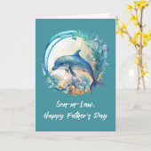 Son in Law Dolphin Father's Day海波のLif カード (黄色い花)