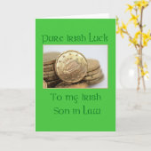 Son in Law Happy St. Patrick's Day カード (黄色い花)