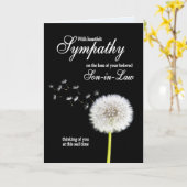 Son in Law Sympathy Dandelion Clock  カード (黄色い花)