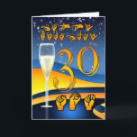 Son, Looer Sign Language Son 30th Birthday Card カード<br><div class="desc">息子、ろう者サイン言語息子30thバースデーカードモダンシャンパンと祝トレンディーデザインと息子の30thバースデーに明るいバースデーカースタイリッシュド</div>