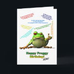 Son Many Frogggy Jokes誕生日カード カード<br><div class="desc">誕生日ジョークを言う幸せなカエル</div>