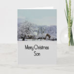 Son Merry Christmas card シーズンカード<br><div class="desc">'Tis the season to party and celebrate: Merry Christmas! Surprise your nearest and dearest, your friends, co-workers, neighbors or even your boss with a special card. Many different designs available: from a modern collage photography card, mixing ornaments and winter landscapes, a classic vintage christmas theme or a more modern holiday...</div>