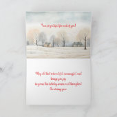 SON Nファミリーカントリーシーンクリスマスカード サンキューカード (内部)