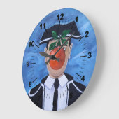 Son of Matador Painting by Alfred Fox ラージ壁時計 (傾斜)