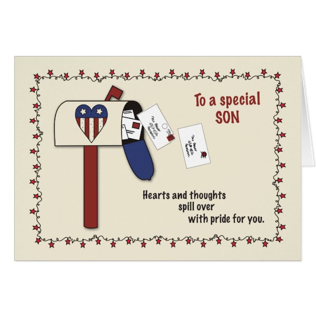 Son Patriotic Mailbox、軍隊サポート (正面横)