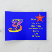 Son Red Star第3誕生日カード カード (内部)