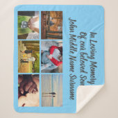 Son Remembrance 6フォトコラージュメモリウォール シェルパブランケット (正面)