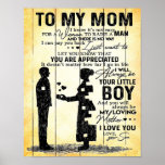 Son To Mom, Gift To My Mom, Mother's Day Gift Idea ポスター<br><div class="desc">Son To Mom,  Gift To My Mom,  Mother's Day Gift Idea</div>