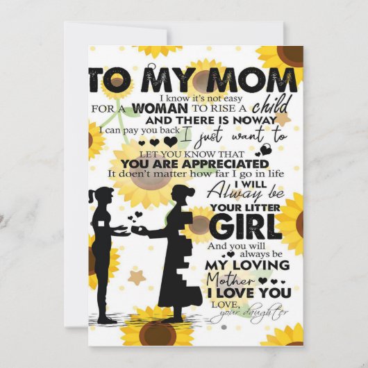 Son To My Mom Letter | Cute Gift for Mom シーズンカード (正面)