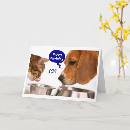 SON-U R SO MAYおもしろい=おもしろい誕生日WISHES カード (黄色い花)