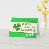Son & Wife Happy St. Patrick's Day カード (黄色い花)