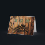 Son、Wood、Hardware、Toolsの誕生日 カード<br><div class="desc">特別な息子のための誕生日グリーティングカード。木製の背景にフェイクツールやハードウェアの木彫りデザインを備えているカード。写真とデジタル要素で作成されたデジタルアート画像は、木で焼けた外観を作成する。文字は青緑色に染まっているようだ。アート、イメージ、詩© Shoaff Ballanger Studios.</div>