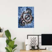 Sonata In Blue Poster Wall Art ポスター (ホームオフィス)