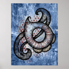 Sonata In Blue Poster Wall Art ポスター