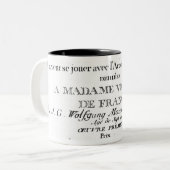 「Sonatesのためのとびらはle clavecin'を注ぎます ツートーンマグカップ (正面左)