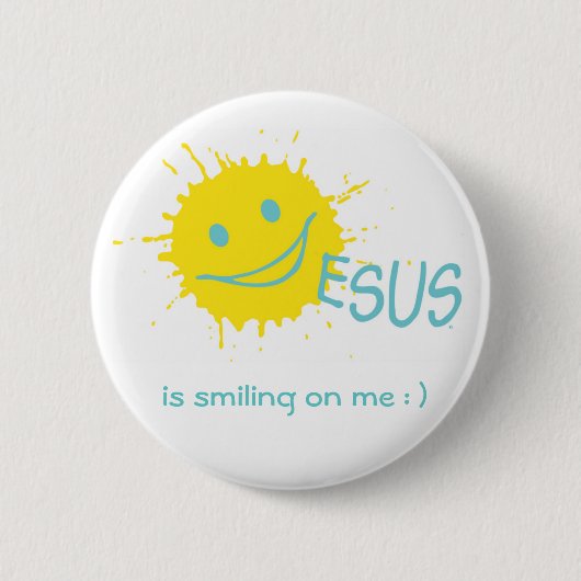 Sonburstイエス・キリストボタン 缶バッジ (正面)