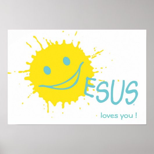 Sonburst Jesus loves you Poster ポスター (正面)