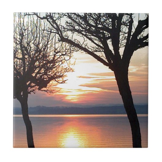 Sonenuntergang am See タイル (正面)