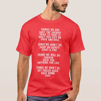Song Lyric Humor for Women Men Funny Guessing Musi Tシャツ