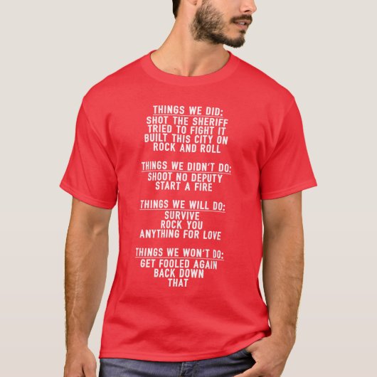 Song Lyric Humor for Women Men Funny Guessing Musi Tシャツ (正面)