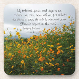 Song of Solomon 2:10-12, Bible Verse，花 コースター